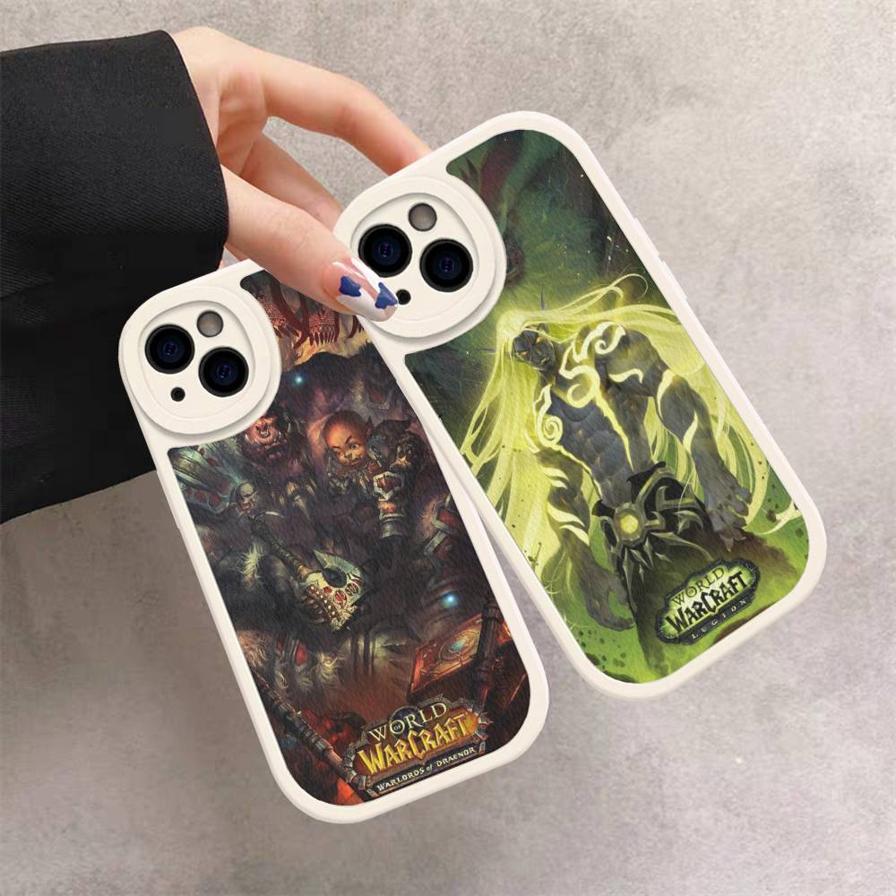 Чехол для телефона из кожи W-Warcrafts Of The W-World Game для iPhone 16 15 14 13 12 11 Pro Max Plus