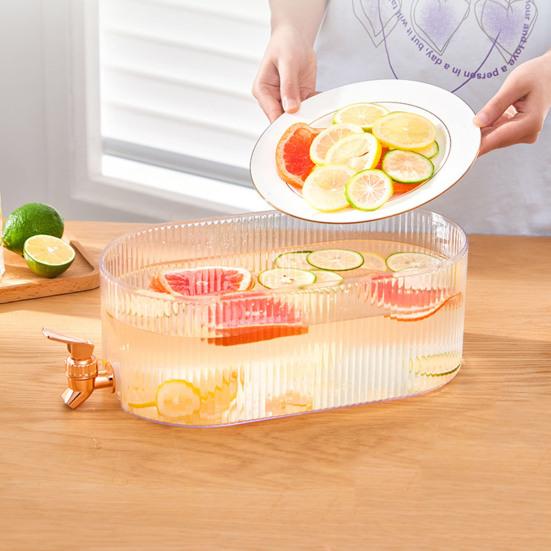 Холодильник 5,3 л, чайник большой емкости с краном, термо- и морозостойкий, герметичный, пищевой, легко очищаемый кувшин для сока для дома