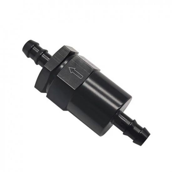 3/8" Inline Fuel Filter 30 Micron 6061-T6 Aluminum Black