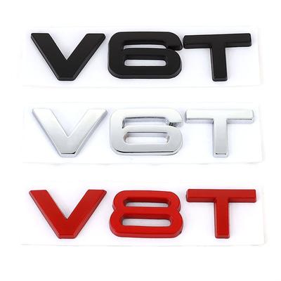 Автомобильная наклейка 3D V6T V8T логотип металлическая эмблема значок наклейки смещения наклейки для S3 S4 S5 S6 S7 S8 A4L A5 A6L A7 Q3 Q5 Q7