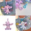 Cuddly Disney Lilo Stitch 3.9in Angel Plush Keychain Soft Stuffed Doll Kids Xmas Gift