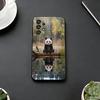 Милый чехол для телефона F-Fubao Животное P-Панда Черный Силиконовый Мягкий Для Samsung S25,S24,S21,S22,S23,S30,Ultra,S20,Plus,Fe,Lite