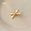 6 Pieces Of Women'S  Golden Bow Mini Hairpins, Sweet And Cool Girl Bangs Hairpins And Hair Accessories
