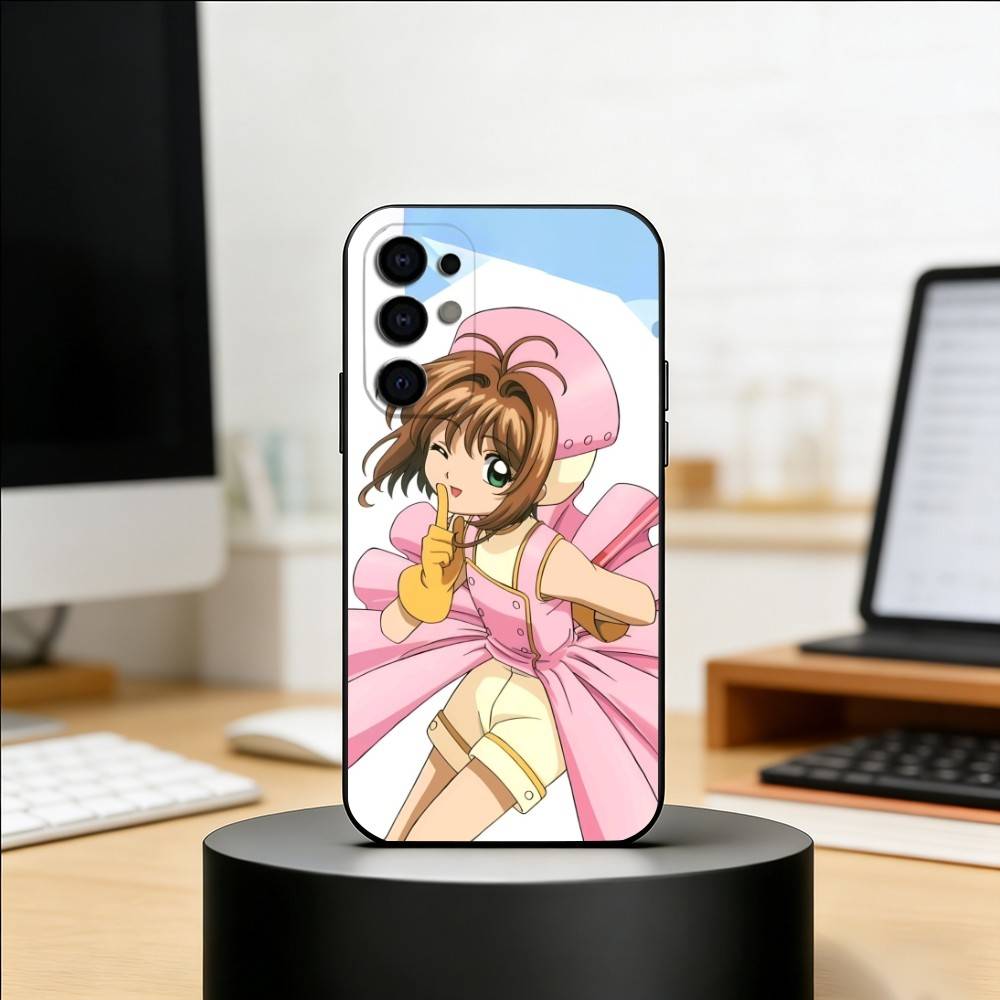 Чехол для телефона аниме CardCaptor Sakura для Samsung S25, S24, S21, S22, S23, S30, Ultra, S20, Plus, Fe, Мягкий силиконовый черный чехол