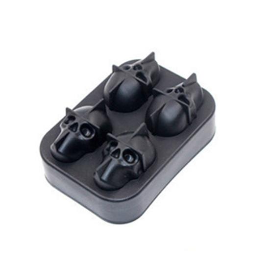 Форма для ледяных шариков в виде черепа, гибкий силиконовый лоток для льда для коктейлей, виски, Хэллоуина, хоррор-тематики, устройство для изготовления кубиков льда для жутких вечеринок, готических мероприятий