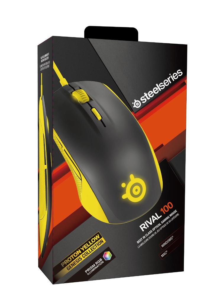 Мышь SteelSeries Rival 100 Proton Yellow 62340 []Игровая