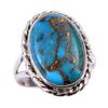 Натуральный голубой медный бирюзовый драгоценный камень кольцо из 925 пробы стерлингового серебра S.7 u1s60