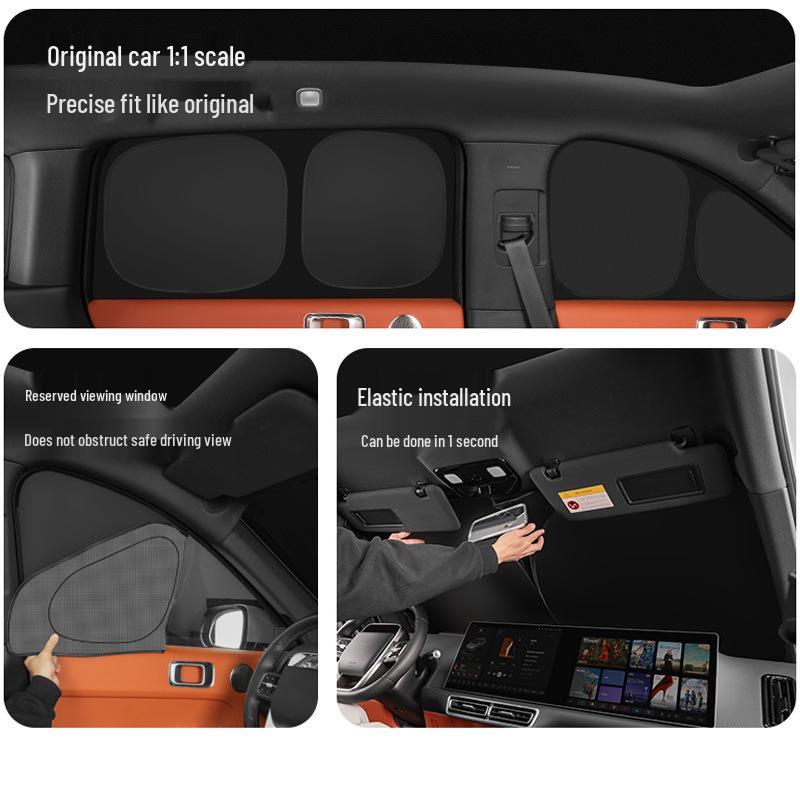 Двухслойный солнцезащитный чехол для Buick GL8/Regal, закрывающий боковые окна и лобовое стекло.