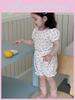 Милый летний пижамный комплект для девочек в корейском стиле, легкий комплект с шортами с цветочным принтом