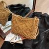 Женская плетеная сумка через плечо в богемном стиле - легкая летняя пляжная сумка-клатч с кисточками, дизайн через плечо