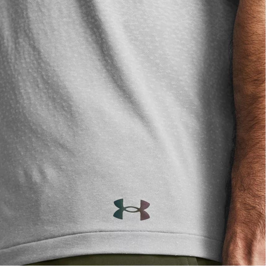 Under Armour Vanish Elite бесшовная однотонная футболка с круглым вырезом и коротким рукавом с эффектом выцветания, мужские топы белого цвета 1385805-100