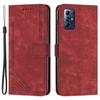 For Motorola Moto G Play (2024) 4G PU Leather Stand Cover Line Wallet Phone Case Skin Touch Feeling