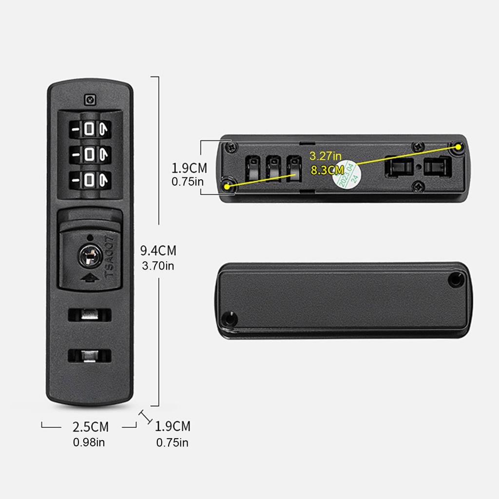 Дорожный кодовый замок для багажа, одобренный для аэропорта, кодовый замок, высокая безопасность, аксессуар для багажа для путешественника