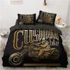 3D Black Bedding Set Pillowcase King Queen Full Single 200x200 Bed Linen Gold Design 3D Printed Duvet Cover Set For Teens Women