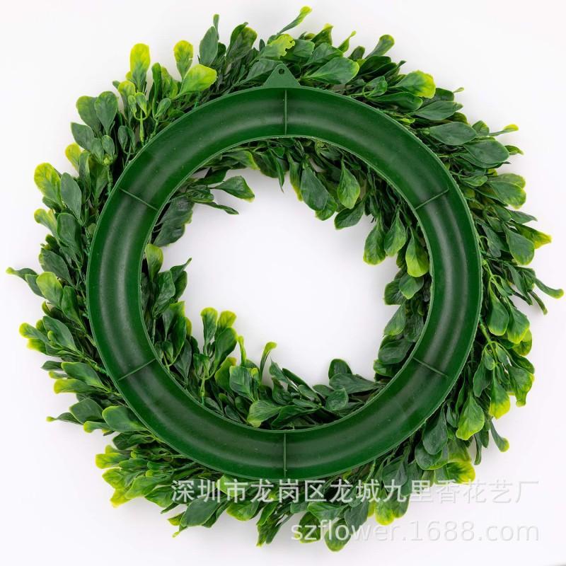 Artificial Jasmine Wreath Door Decor Large Plastic Floral Ring Semi-Handmade American Style Wedding Home Decoration