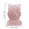 Pink Owl Figurine Crystal Carved Owl Ornament New Gemstone Owl Decor  Desktop Decor