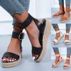Maogu Leisure Sandals Summer Slippers Shoe Espadrilles for Women Footwear 2024 Women's Shoes Thick-soled Wedges Sandalias Mujer