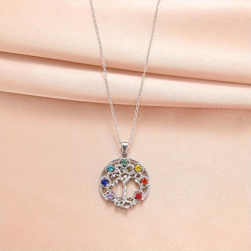 Кулон «7 чакр Древо жизни», йога, чакра, целебный камень, ожерелье, женский энергетический баланс