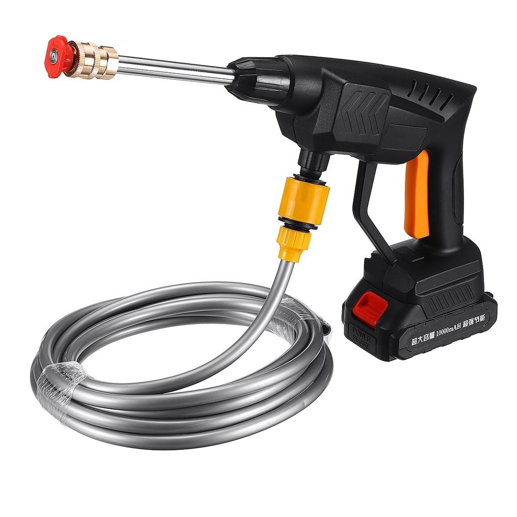 21V 10000mAh Cordless High Pressure Washer Spray Water Guns Car Wash Pressure Water Nozzle Cleaning Machine for Battery