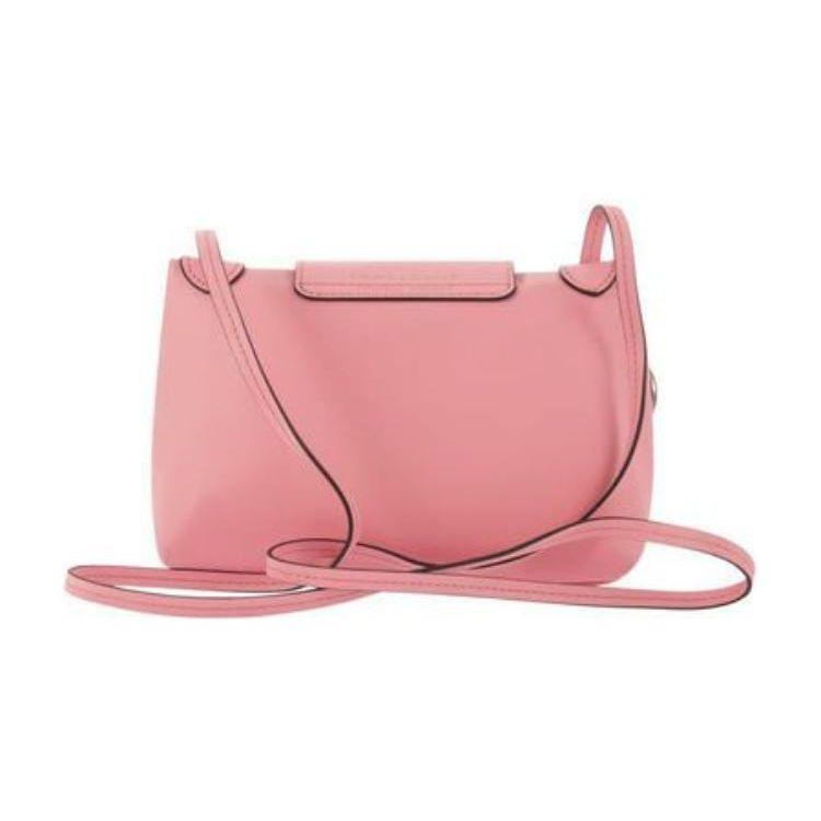 Longchamp Le Pliage Snap Button Zipper Closure Leather Shoulder Crossbody Bag Women bags Pink 10188987018