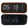 Мини Bluetooth-динамик с мощным басом, двойной будильник, портативный беспроводной динамик со светодиодным дисплеем
