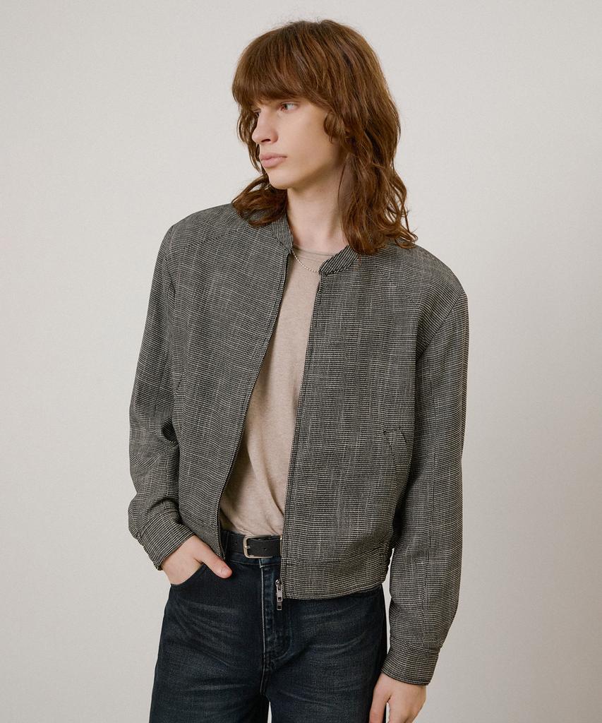 Lmood Takisada Flowing Tweed Blouson Jacket Black