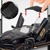 1/18 Aventador SVJ 63 Модель гоночного автомобиля из литого металла Коллекция игрушек Звук и свет Съемная отсоединяемая имитация Детский подарок