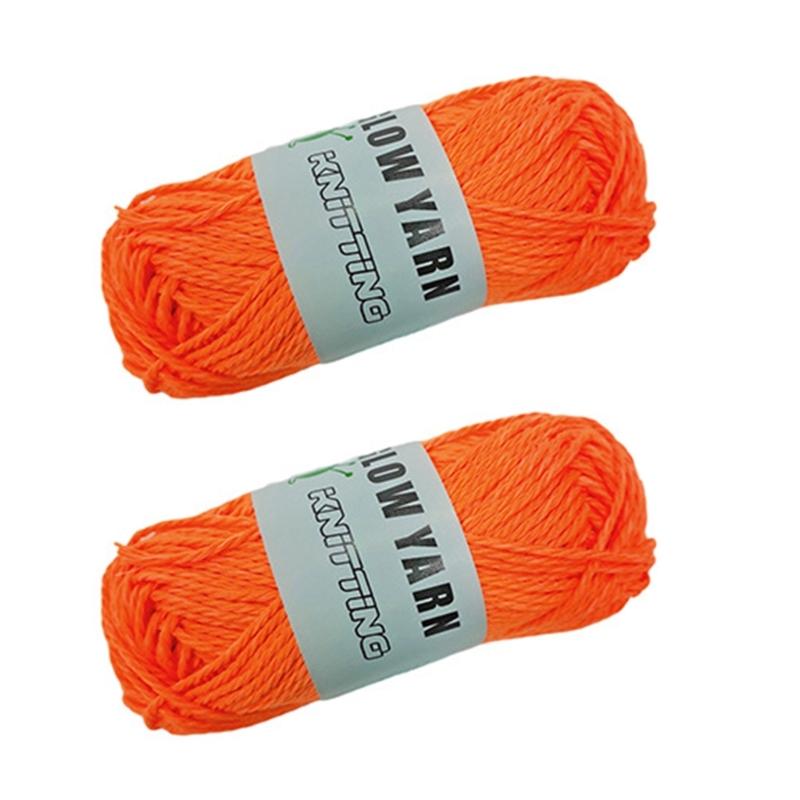 2 рулона пряжи Glow in The Dark полиэстеровая пряжа 55 ярдов в рулоне пряжа для вязания крючком X3UC