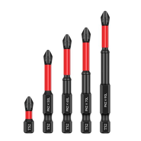 5/6/10/12 шт. Набор бит для ударной отвертки Устойчивые к ржавчине Высокоточные шлицевые головки Крестовые биты для отвертки Сверла с магнетизмом