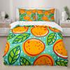 Cartoon Fruit King Queen Duvet Cover Summer Tropical Fruit Bedding Set For Boy Girl Banana Pear Red 2/3pcs Polyester Quilt Cover