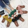 Женские тапочки с украшением в виде банта Легкие дышащие удобные женские шлепанцы