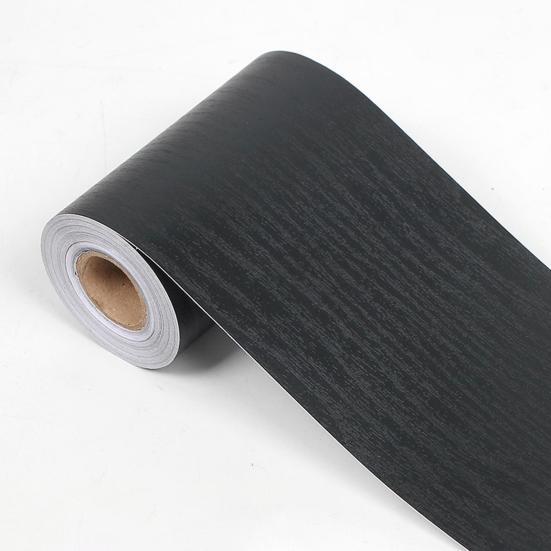 1 рулон 10 см x 10 м наклейка с рисунком под дерево водонепроницаемая самоклеящаяся ПВХ рамка для зеркала на кухню, ванную комнату, настенный бордюр, украшение обоев