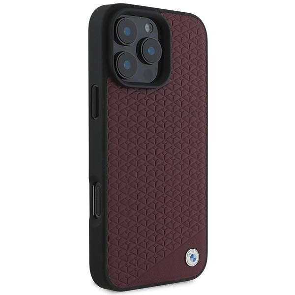 Etui Do Iphone 16 Pro Max Bmw - Skórzane Magsafe, Obudowa, Czerwone, Case