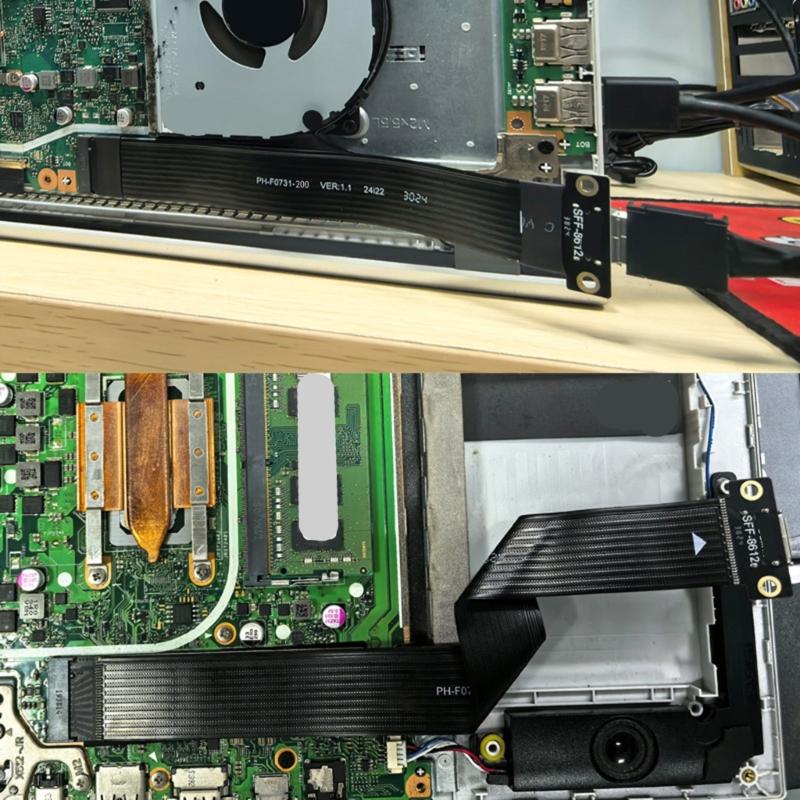 Кабель 20 см M.2 NVMe M Key к Oculink SFF-8611 SFF-8612 для подключения NVMe U.2 SSD и видеокарты