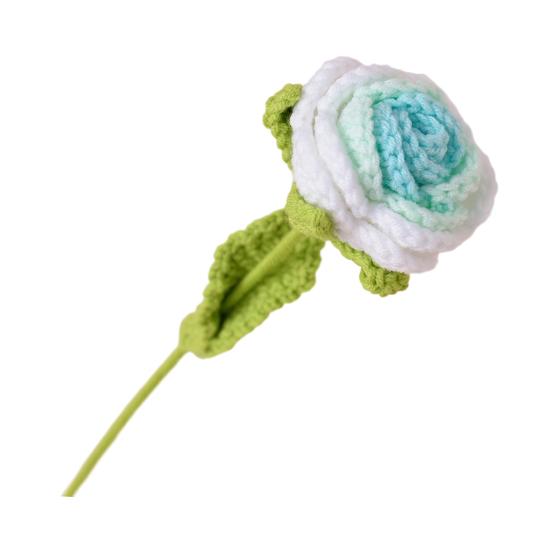 Имитация цветов Ручная работа Ароматизированный Вязаный Крючком Искусственный Цветок со Стальной Проволокой