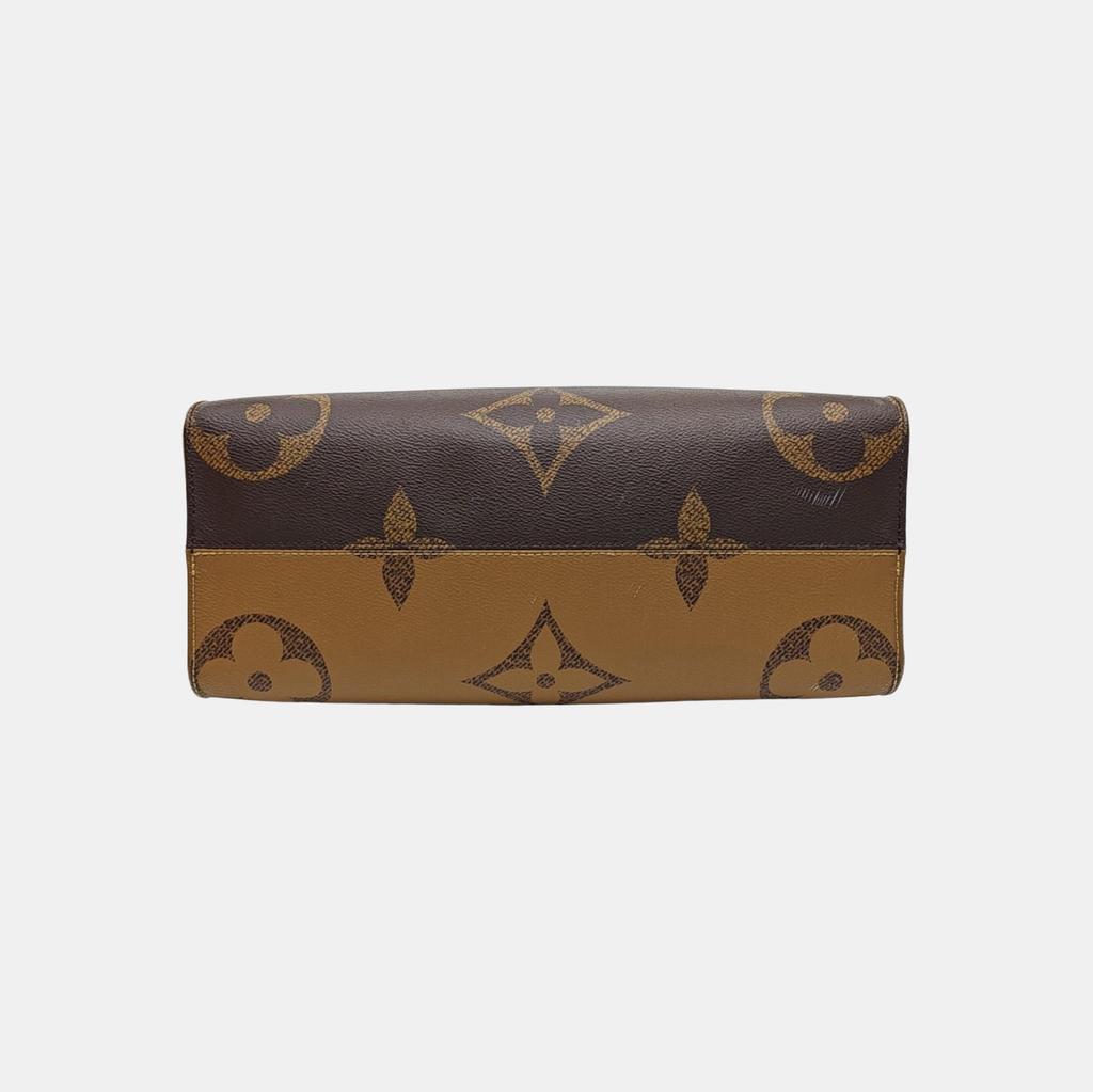 [Pre-Owned] Louis Vuitton Onthego MM 'Brown Giant Monogram/Brown Monogram Reverse Canvas' - Fair #1JJY6YW