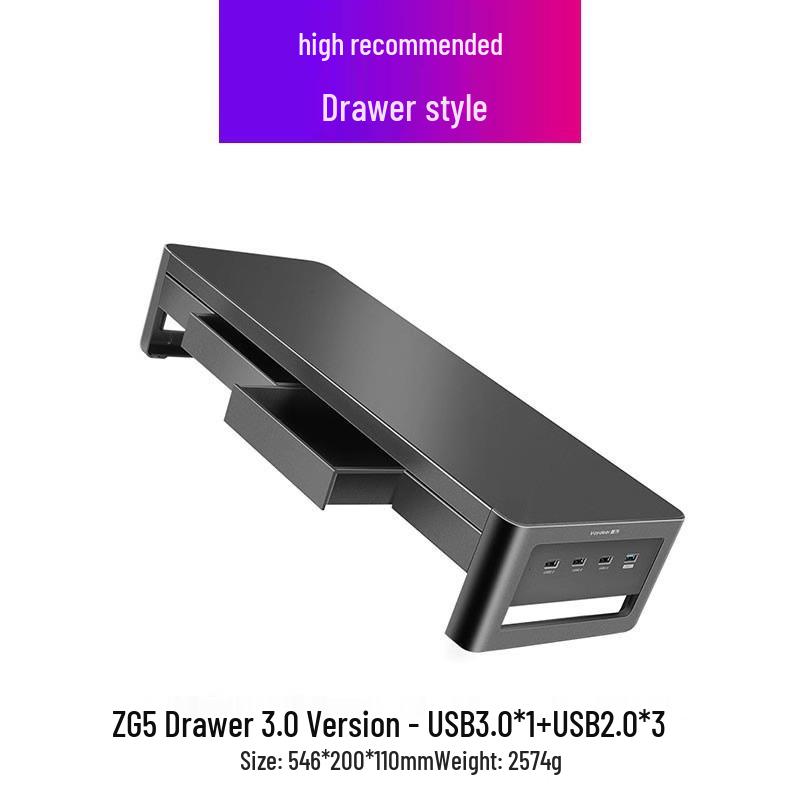 RGB подставка для компьютерного монитора с USB-портами и местом для хранения