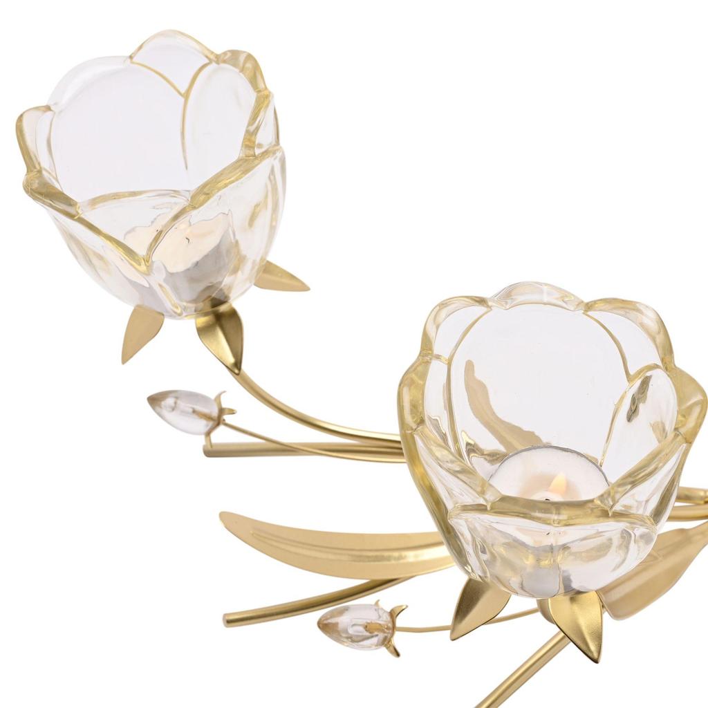 Hestia Champagne And Flowers Candle Holder