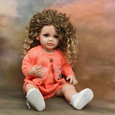 55 см Reborn Baby Princess, мягкий силиконовый гибкий мягкий на ощупь вьющийся волос, модная кукла для девочек, подарок
