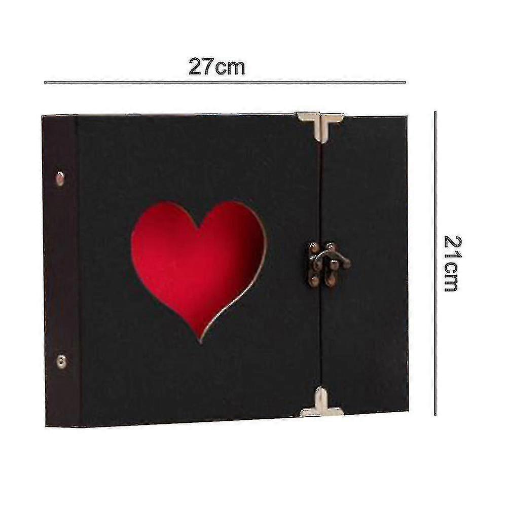 Photo Album To Design Yourself Scrapbook Album Black Pages Photo Book To Stick In Photo Albums Wedding, Christmas Valentine's Day Birthday Anniversary
