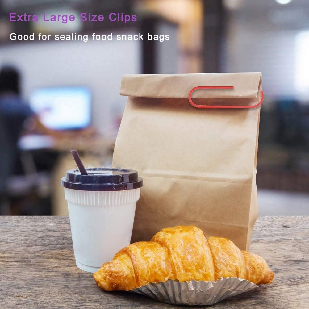 Paper Clips, 40 Pack 4 Inches Mega Large Paper Clips - 100mm Extra Large Multicolored Jumbo Coated Paperclips Big Sheet Holder for Office School