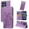 For Motorola Edge 60 Fusion 5G Leather Case Butterfly Floral Imprint Wallet Stand Cover