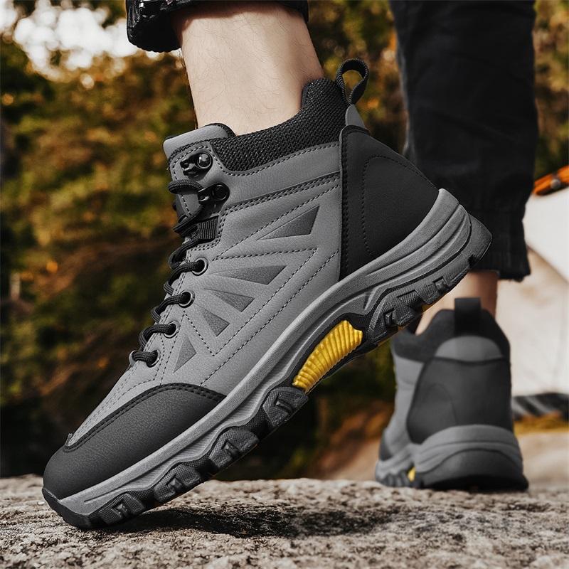 Ankle Boots Men Platform High-quality Sports Outdoor Hiking Anti Slip Breathable Casual Mountaineering Shoes Botas De Trabajo