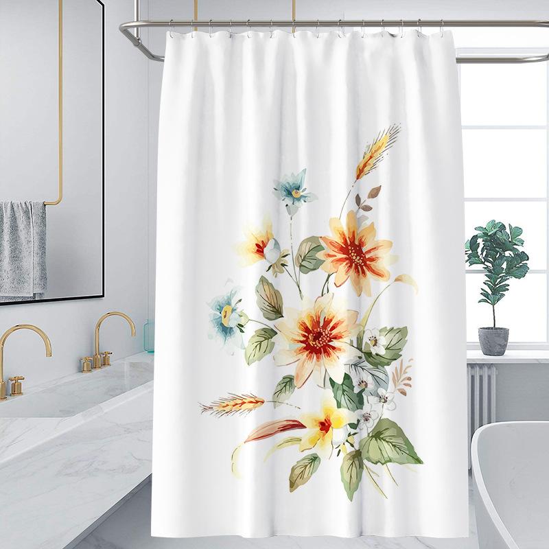 Утолщенная водонепроницаемая занавеска для ванной комнаты, устойчивая к плесени, занавеска для душа, занавеска для душевой перегородки, занавеска для душа, занавеска для ванной комнаты, бесплатная перфорация