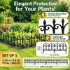 5pcs Weather Resistant Decorative Garden Fence Waterproof Plastic Landscape Barrier  Flower Bed