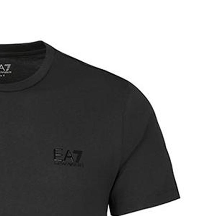 Emporio Armani Мужская футболка EA7 с однотонным логотипом, хлопковая, с круглым вырезом, топ Темно-зеленый 8NPT51-PJM9Z-1997