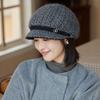 Осенне-зимняя холодостойкая вязаная теплая шапка, толстая шапка-утконос, шерстяная шапка в западном стиле для женщин