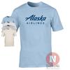 Alaska Airlines Logo T-shirt Classic Alaskan Air Travel Airline Airport Tee