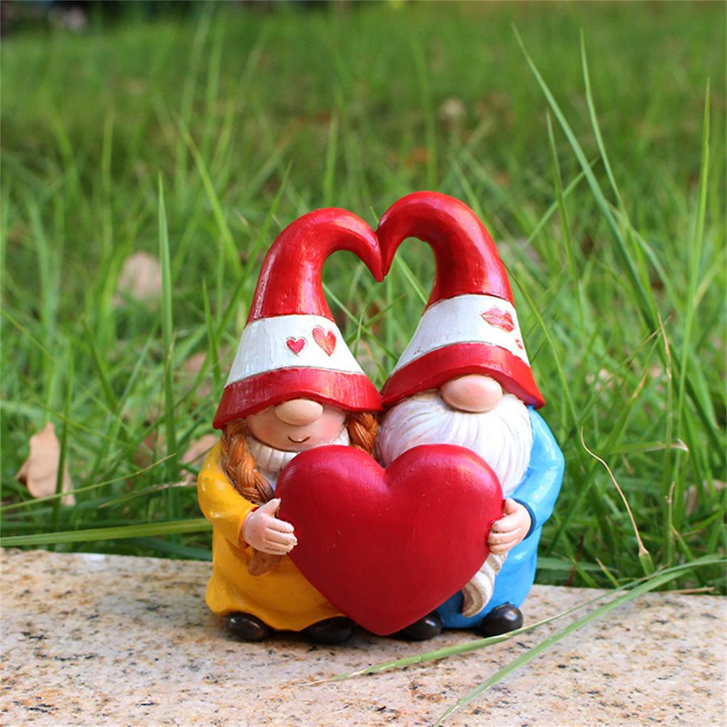 Уникальные парные фигурки Любовь и сердечки Фигурки гномов Интригующие и привлекающие внимание Изысканные украшения в виде гномов ручной работы