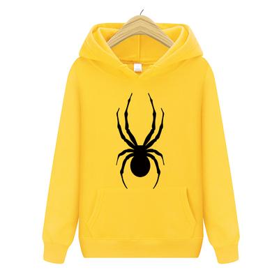 Толстовка с принтом паука, флисовая толстовка, женская повседневная забавная свободная толстовка, женская толстовка с капюшоном, уличная мода